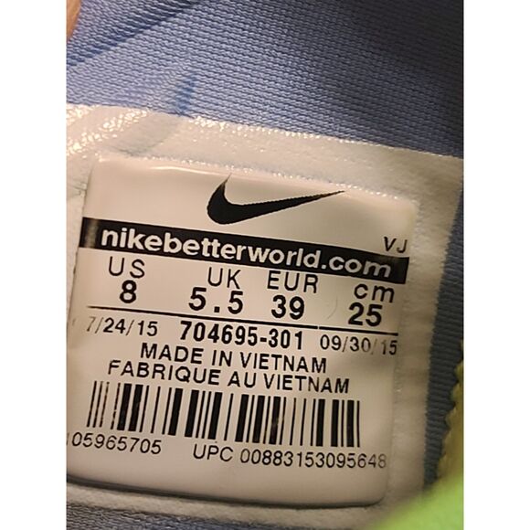 Nike Women's Free 5.0 Tr Fit Neon‎ Green Running Sneaker 704695-301 Size 8 - Picture 5 of 9